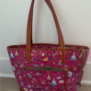Dooney & Bourke Pink and Brown Hobo Bag